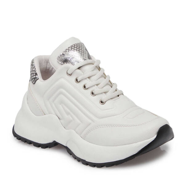 Beyaz Hakiki Deri Kadın Sneaker - K24I1AY67325-A26 - 2