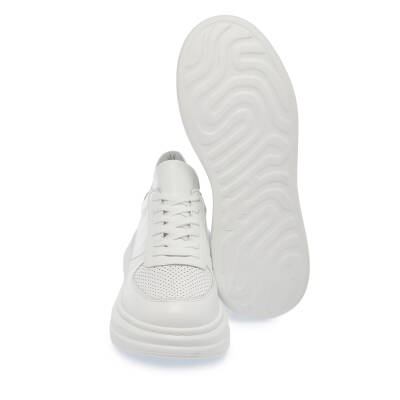  Beyaz Deri Kadın Sneaker - K24I1AY67335-A26 - 4