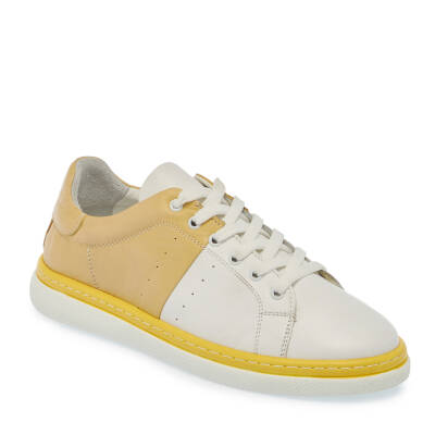  Beyaz Deri Kadın Sneaker - K24I1AY67339-Q8F - 1