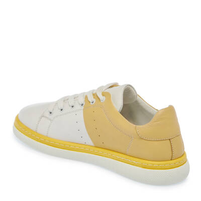  Beyaz Deri Kadın Sneaker - K24I1AY67339-Q8F - 2