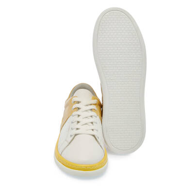  Beyaz Deri Kadın Sneaker - K24I1AY67339-Q8F - 4