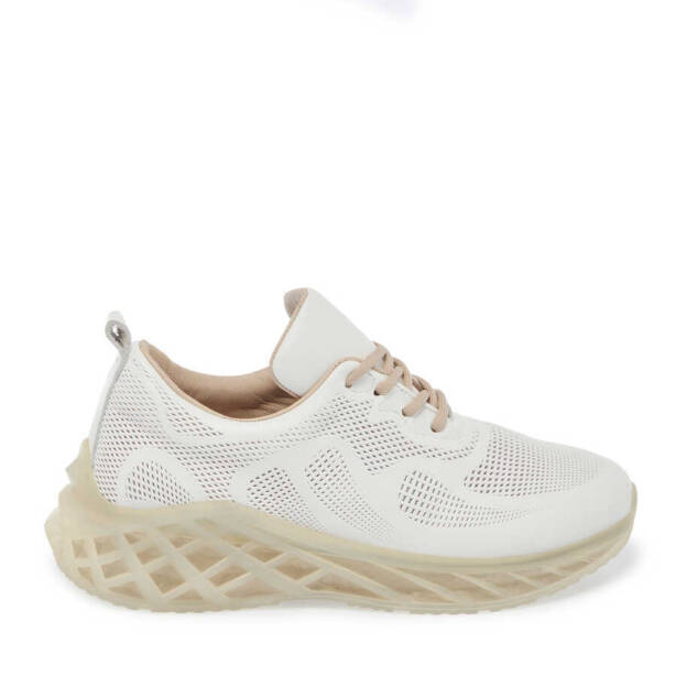 Beyaz Deri Kadın Sneaker - K24I1AY67343-A26 - 3