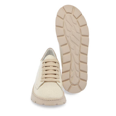  Beyaz Deri Kadın Sneaker - K24I1AY67349-A26 - 4