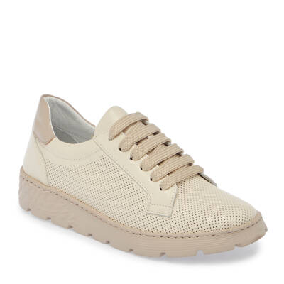  Beyaz Deri Kadın Sneaker - K24I1AY67349-A26 | Beyaz 