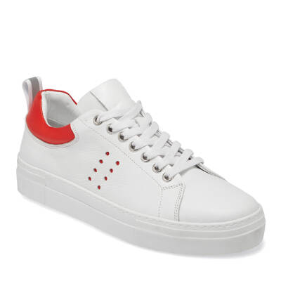  Beyaz Deri Kadın Sneaker - K24I1AY67387-U45 | Beyaz 