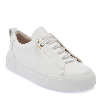  Beyaz Deri Kadın Sneaker - K24I1AY67449-B69 - 1