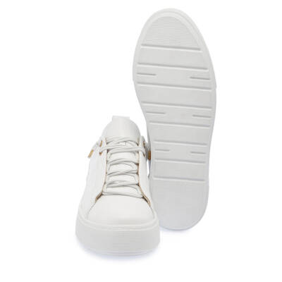  Beyaz Deri Kadın Sneaker - K24I1AY67449-B69 - 4