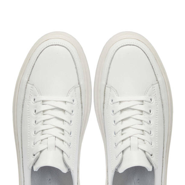Beyaz Hakiki Deri Kadın Sneaker - K25I1AY67820-A26 - 5