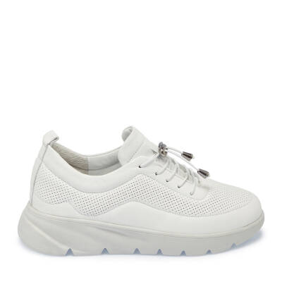 Beyaz Deri Kadın Sneaker - K25I1AY67822-A26 - 3