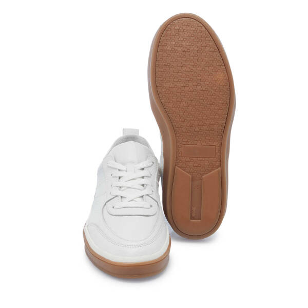 Beyaz Hakiki Deri Kadın Sneaker - K25I1AY67826-B69 - 4