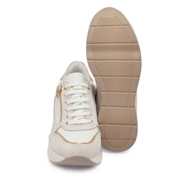 Beyaz Hakiki Deri Kadın Sneaker - K25I1AY67943-A26 - 4