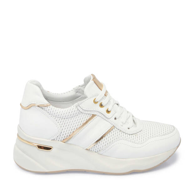 Beyaz Hakiki Deri Kadın Sneaker - K25I1AY67944-B64 