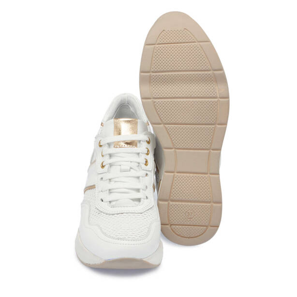 Beyaz Hakiki Deri Kadın Sneaker - K25I1AY67944-B64 - 4
