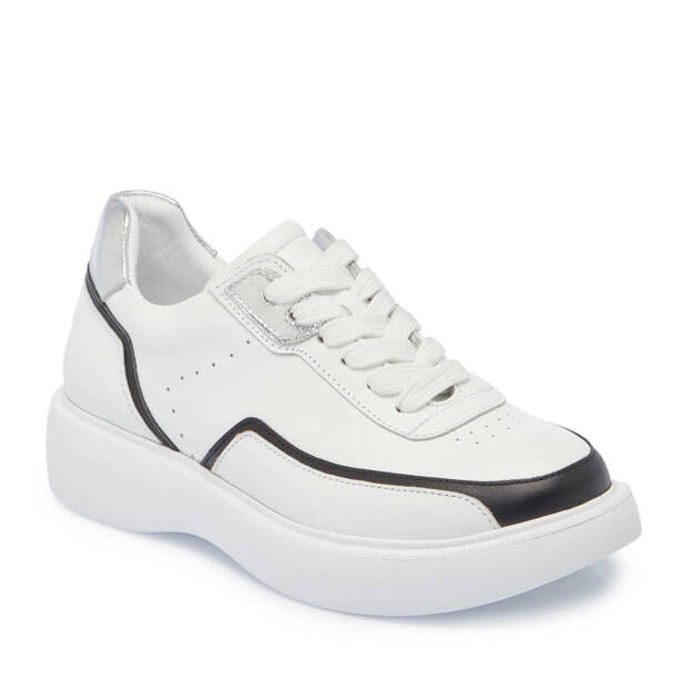 Beyaz Hakiki Deri Kadın Sneaker - K25I1AY67996-A26 - 2