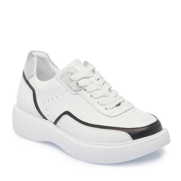 Beyaz Hakiki Deri Kadın Sneaker - K25I1AY67996-A26 - 2