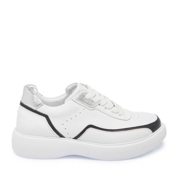 Beyaz Hakiki Deri Kadın Sneaker - K25I1AY67996-A26 - 1