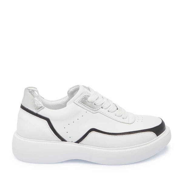 Beyaz Hakiki Deri Kadın Sneaker - K25I1AY67996-A26 - 1