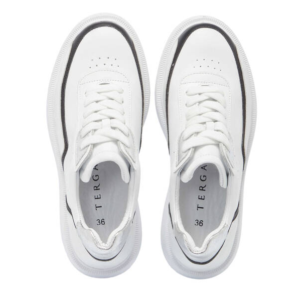 Beyaz Hakiki Deri Kadın Sneaker - K25I1AY67996-A26 - 5