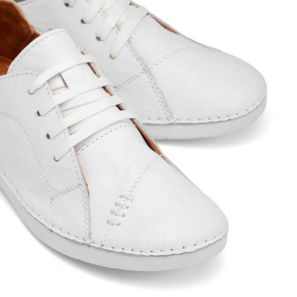 Beyaz Hakiki Deri Kadın Sneaker - K25I1AY68013-A26 - 3