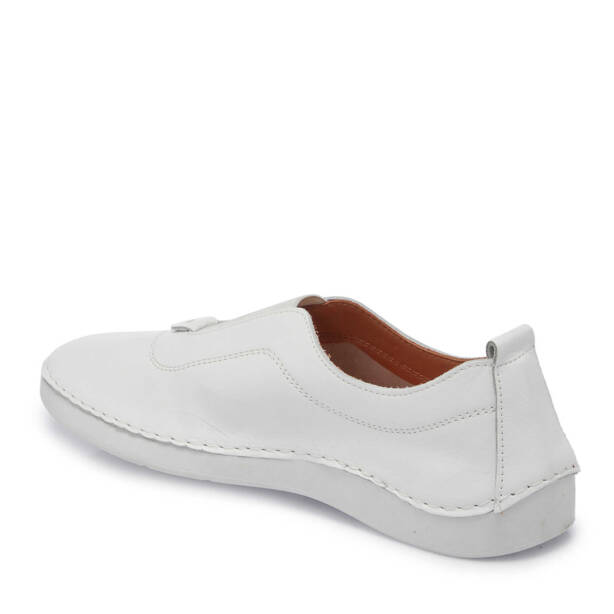 Beyaz Hakiki Deri Kadın Sneaker - K25I1AY68014-A26 - 3