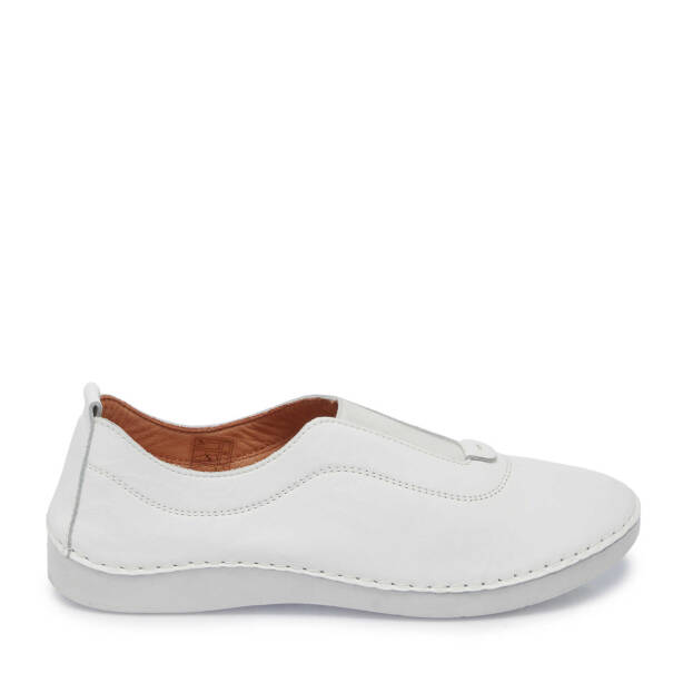 Beyaz Hakiki Deri Kadın Sneaker - K25I1AY68014-A26 