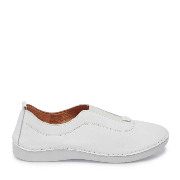 Beyaz Hakiki Deri Kadın Sneaker - K25I1AY68014-A26 - 1