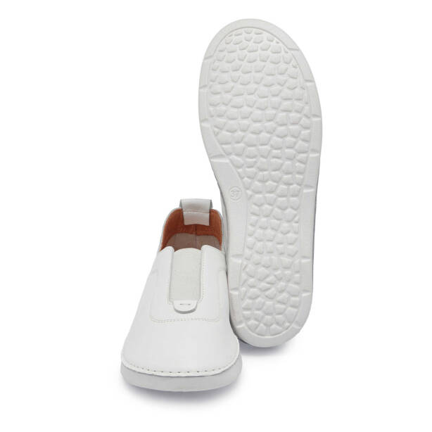 Beyaz Hakiki Deri Kadın Sneaker - K25I1AY68014-A26 - 4