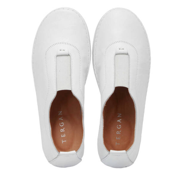 Beyaz Hakiki Deri Kadın Sneaker - K25I1AY68014-A26 - 5