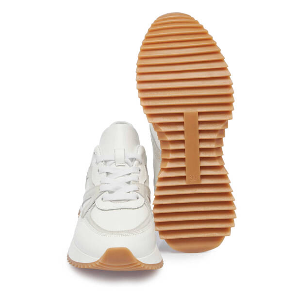 Beyaz Deri Kadın Sneaker - K25I1AY68034-A26 - 4