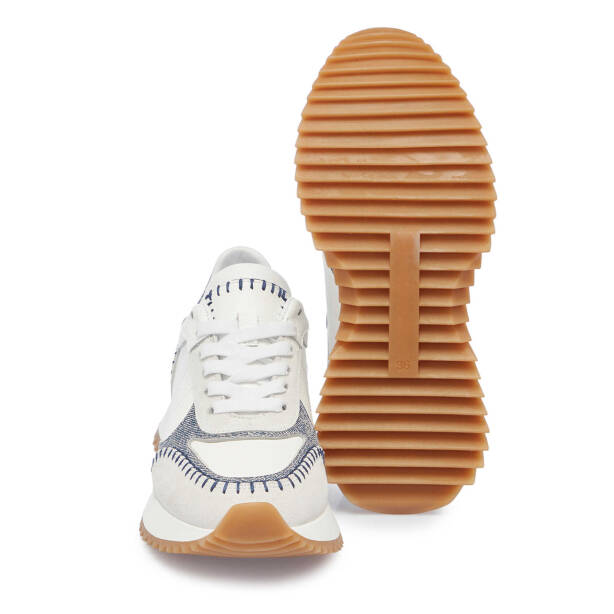 Beyaz Deri Kadın Sneaker - K25I1AY68035-A26 - 4