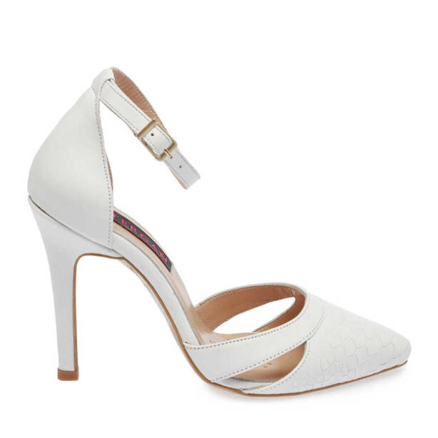 Beyaz Deri Kadın Stiletto - K24I1AY67289-A26 - 3