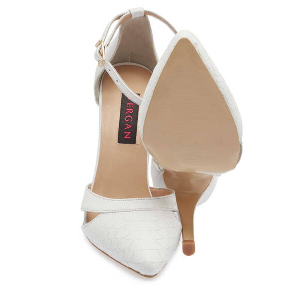 Beyaz Deri Kadın Stiletto - K24I1AY67289-A26 - 4