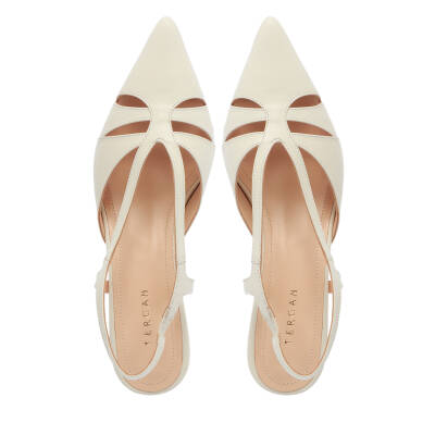 Beyaz Deri Kadın Stiletto - K25Y1AY67804-N3O - 5