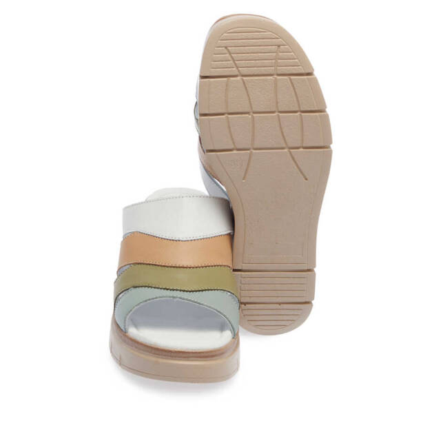 Beyaz Hakiki Deri Kadın Terlik - K24Y1TR67233-Q5S - 4