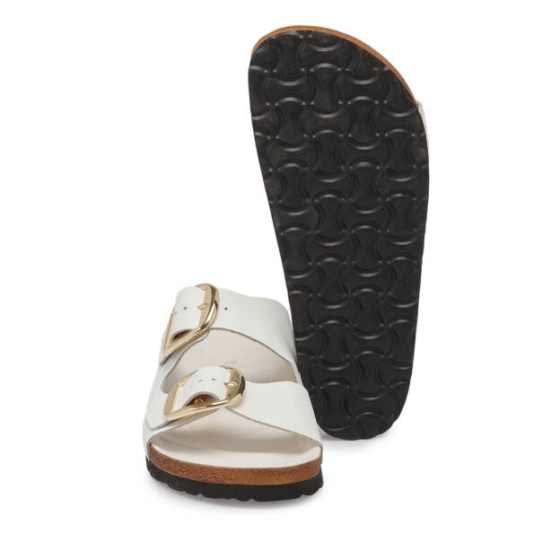 Beyaz Hakiki Deri Kadın Terlik - K25Y1TR67999-A26 - 4