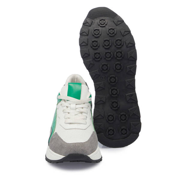 Beyaz Deri - Tekstil Kadın Sneaker - K24I1AY67111-Q5Z - 4