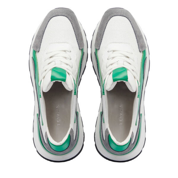 Beyaz Deri - Tekstil Kadın Sneaker - K24I1AY67111-Q5Z - 5