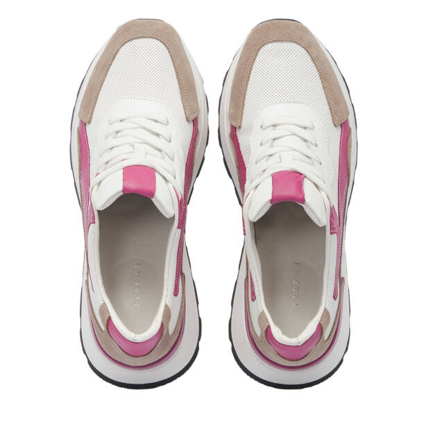 Beyaz Deri Tekstil Kadın Sneaker - K24I1AY67111-U1W - 5