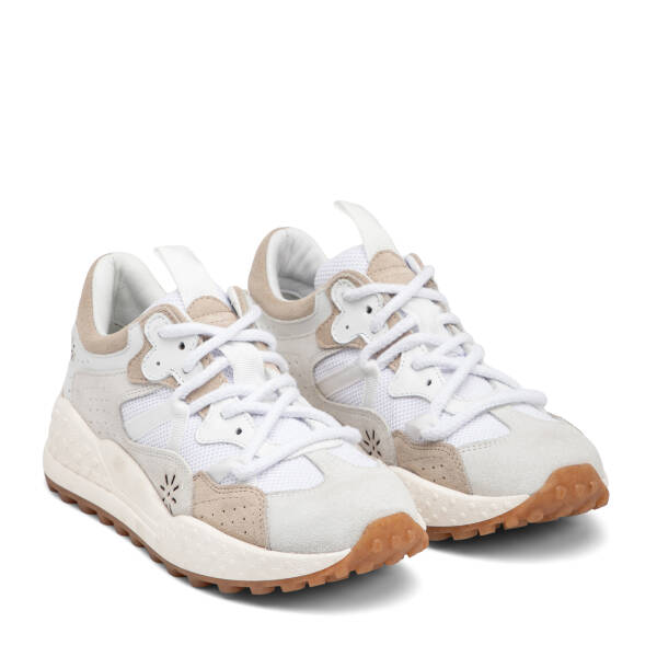 Beyaz Deri-Tekstil Kadın Sneaker - K25I1AY67897-T72 - 2