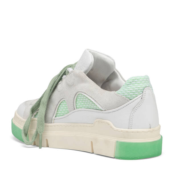Beyaz Deri-Tekstil Kadın Sneaker - K25I1AY67898-A26 - 4