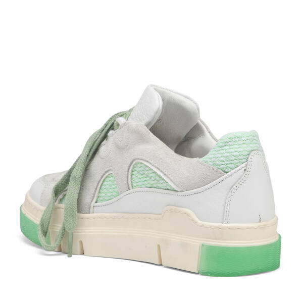 Beyaz Deri-Tekstil Kadın Sneaker - K25I1AY67898-A26 - 4