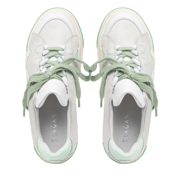 Beyaz Deri-Tekstil Kadın Sneaker - K25I1AY67898-A26 - 5