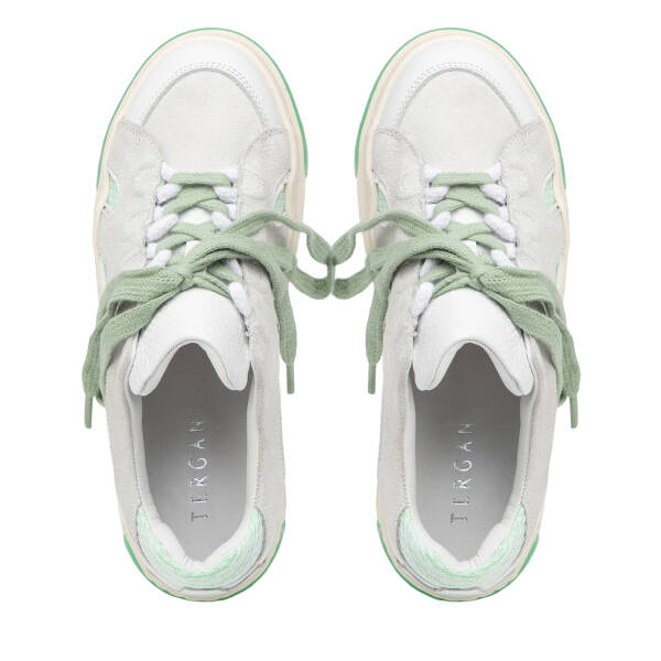 Beyaz Deri-Tekstil Kadın Sneaker - K25I1AY67898-A26 - 5