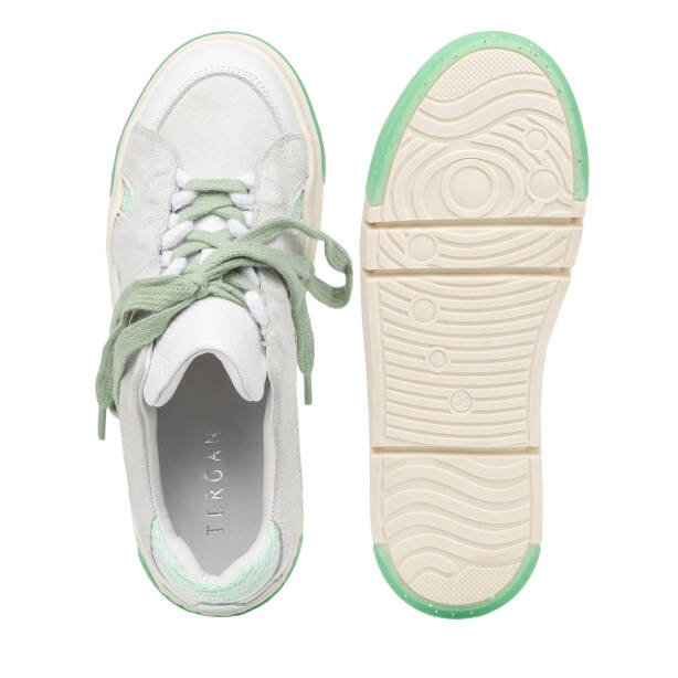 Beyaz Deri-Tekstil Kadın Sneaker - K25I1AY67898-A26 - 6