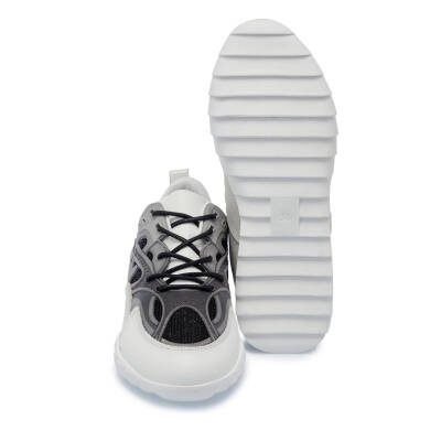 Beyaz Deri-Tekstil Kadın Sneaker - K25I1AY67899-T72 - 4
