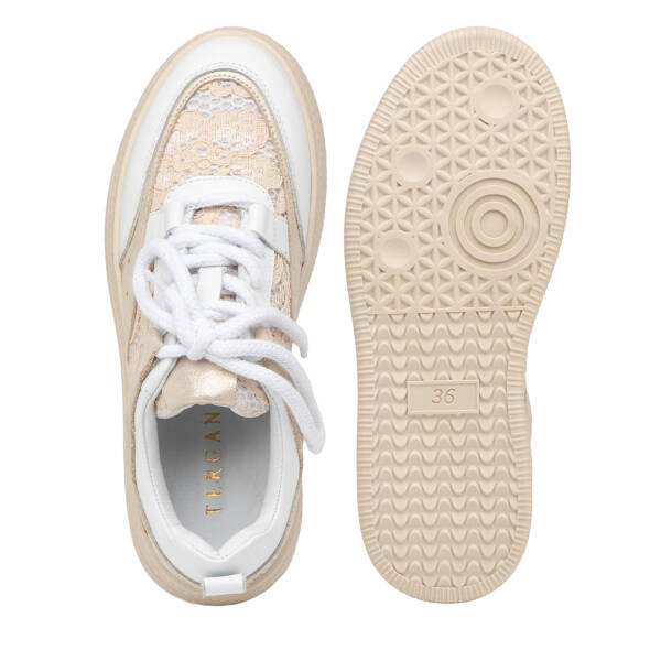 Beyaz Deri-Tekstil Kadın Sneaker - K25I1AY67901-A26 - 6