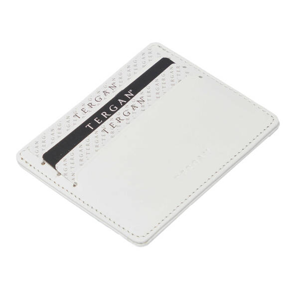 Beyaz Hakiki Deri Unisex Kredi Kartlık - S1KK00001050-D10 - 1