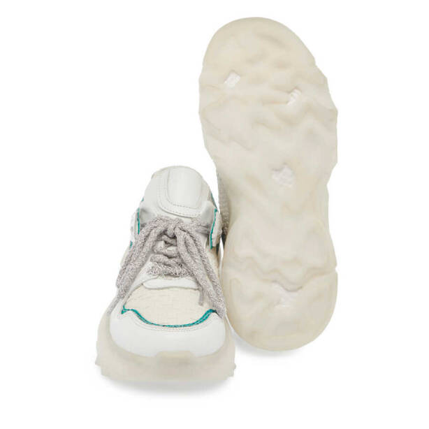 Beyaz Deri - Vegan Kadın Sneaker - K24I1AY67342-A26 - 4