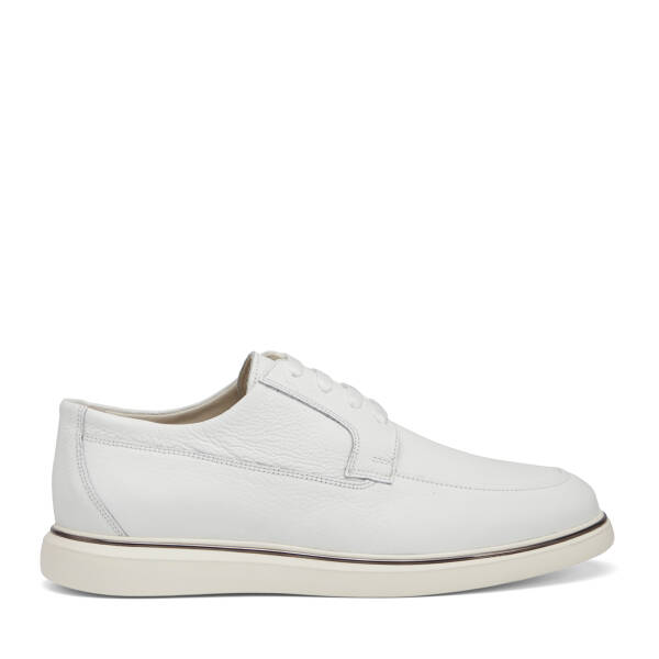 Beyaz Hakiki Deri Erkek Casual Ayakkabı - E26I1AY57589-B69 - 1