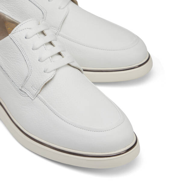 Beyaz Hakiki Deri Erkek Casual Ayakkabı - E26I1AY57589-B69 - 3